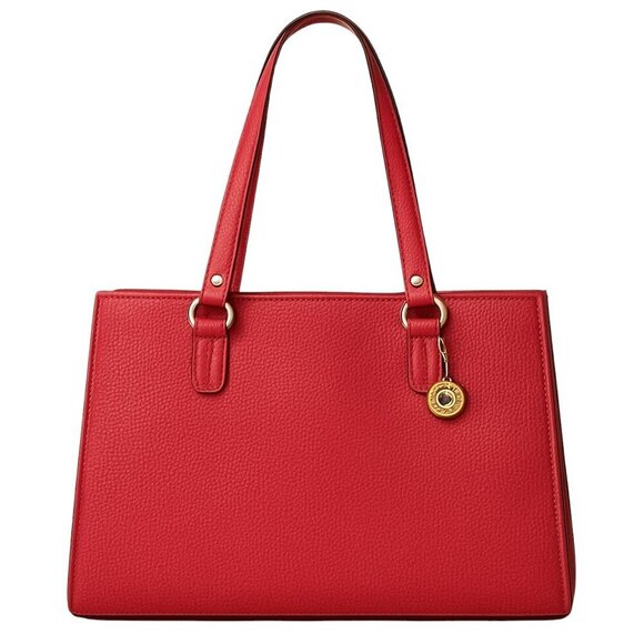 The Sak Hot Pink Woven Tote Bag With Double Straps & Metal Charm - Picture 1 of 7